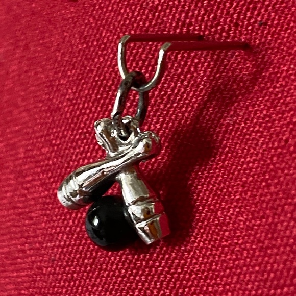 VTG I Crossed Bowling Pins + Black Ball Charm - Picture 10 of 16